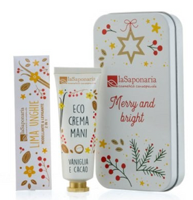 Scrigno Dolci Coccole – Crema Mani Vaniglia e Cacao + Limetta Unghie