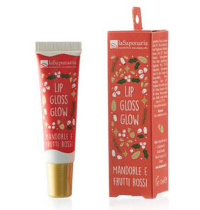 Lip Gloss Glow Mandorla e Frutti Rossi La Saponaria – Idratante, Scintillante & Antiossidante