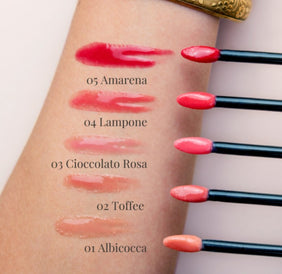 3D Lip Gloss Ultra Luminoso e Nutriente con Olio di Argan Bio, Tsubaki & Burro di Mango